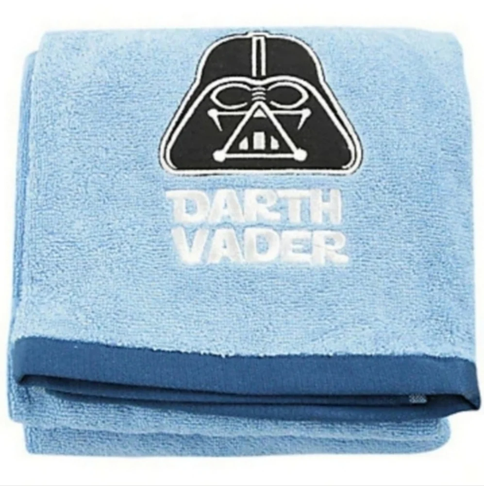 Disney Star Wars Embroidered Darth Vader Blue Bath Towel